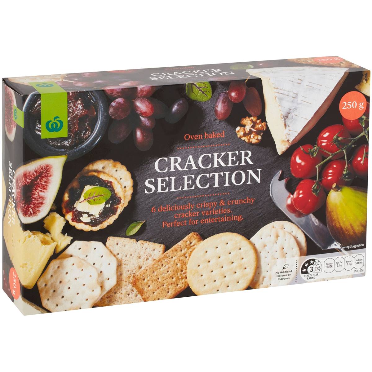 Calories in Woolworths Cracker Selection calcount