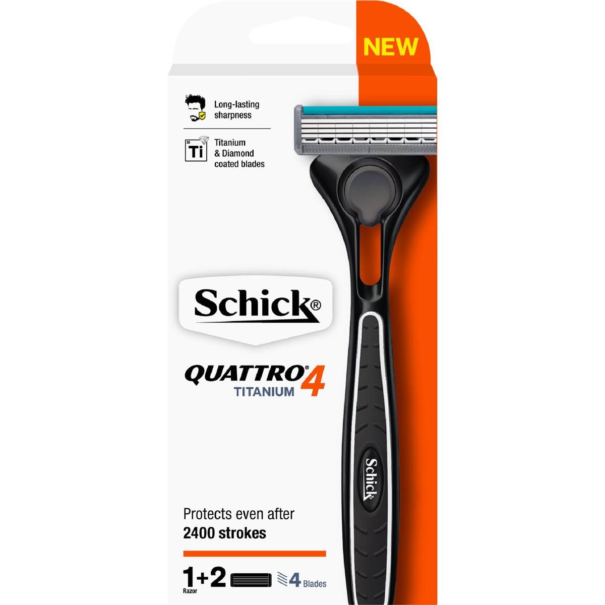 Schick Mens Razor Quattro Titanium Kit each