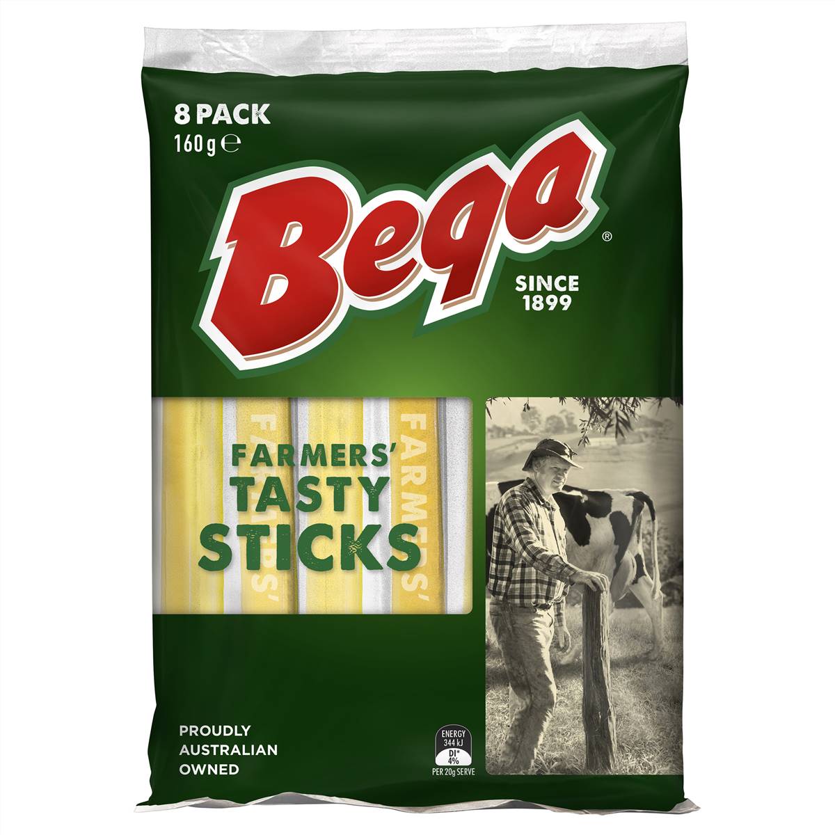 Calories in Bega Tasty Stick Cheese calcount