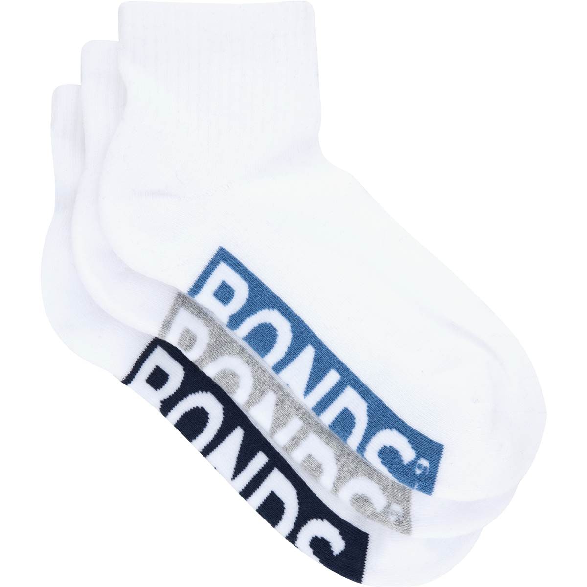 Bonds Mens Sport 1/4 Socks Size 11-14 Assorted 3 pack