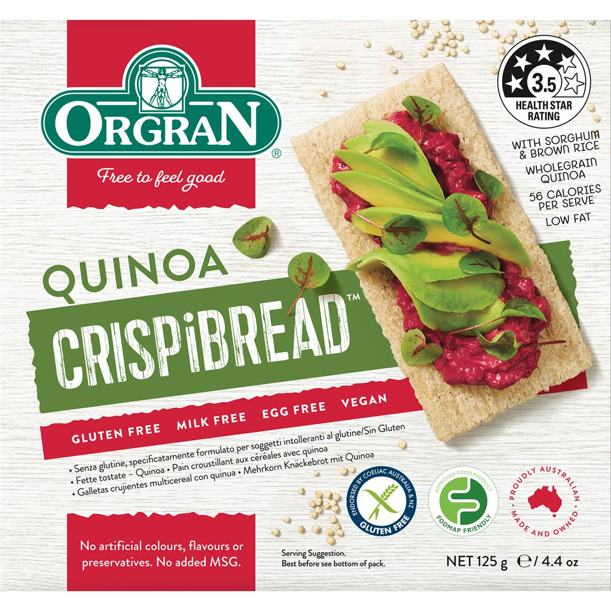 Orgran Quinoa Crispbread Quinoa