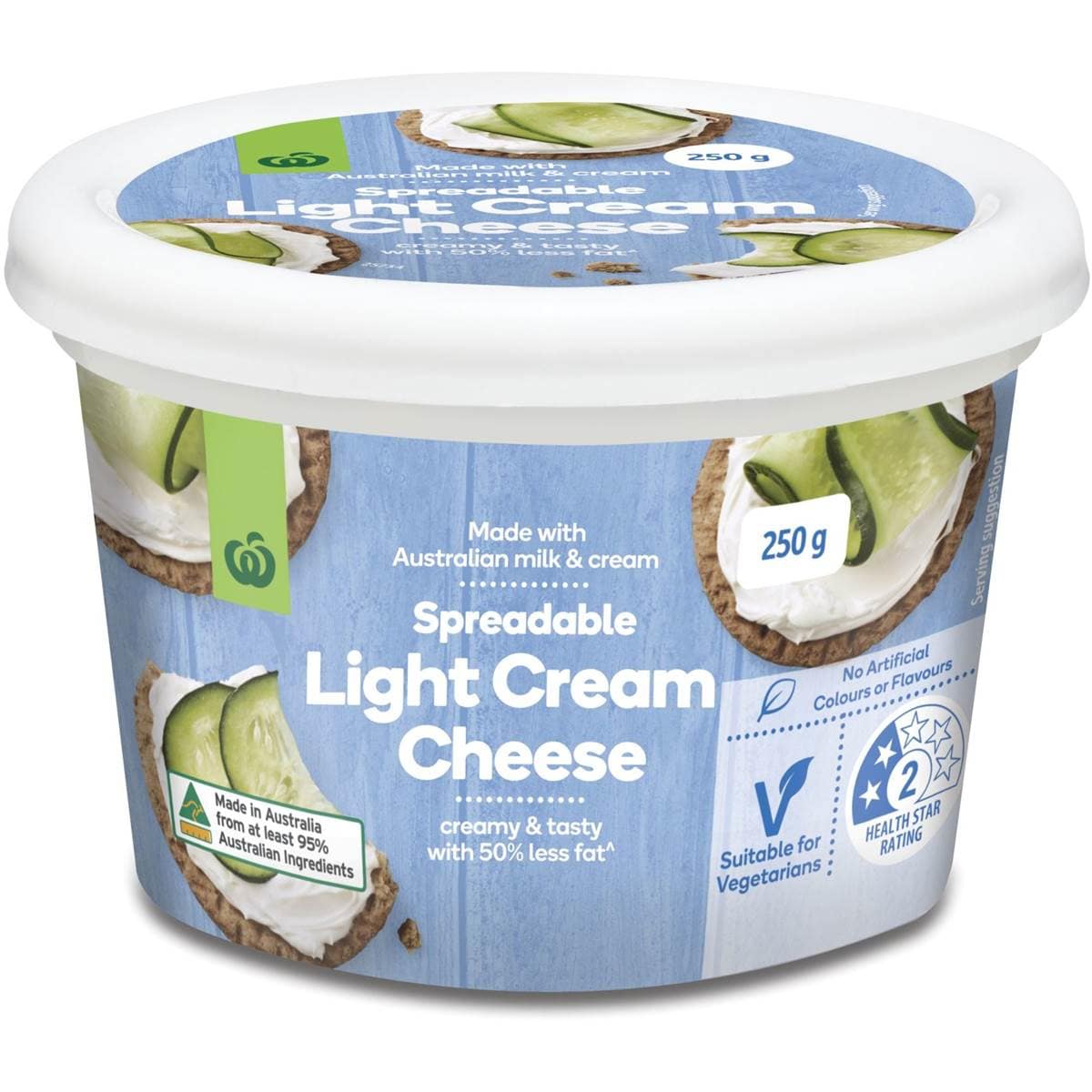 Calories in Woolworths Lite Cream Cheese calcount