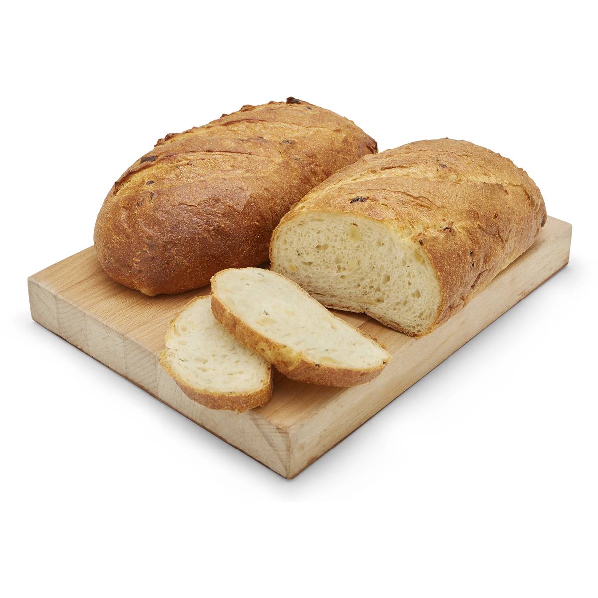 Calories in Woolworths 35hr Sourdough Loaf Garlic & Olive Oil Loaf