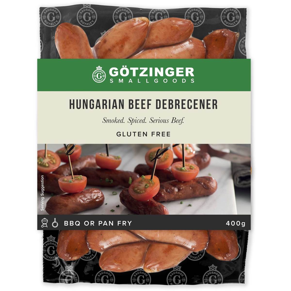 Calories in Gotzinger Hungarian Beef Sausages calcount