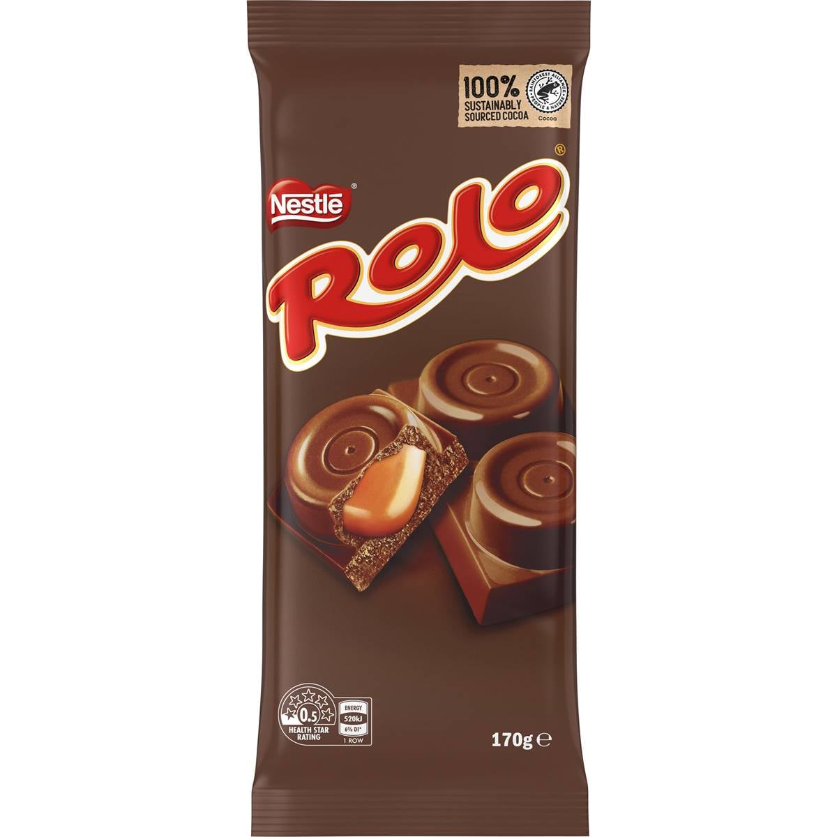 Rolo Caramel Milk Chocolate Block 170g