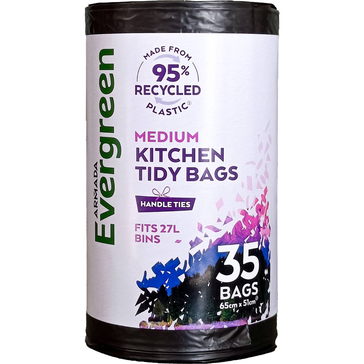 Armada Evergreen Kitchen Tidy Garbage Bags Medium