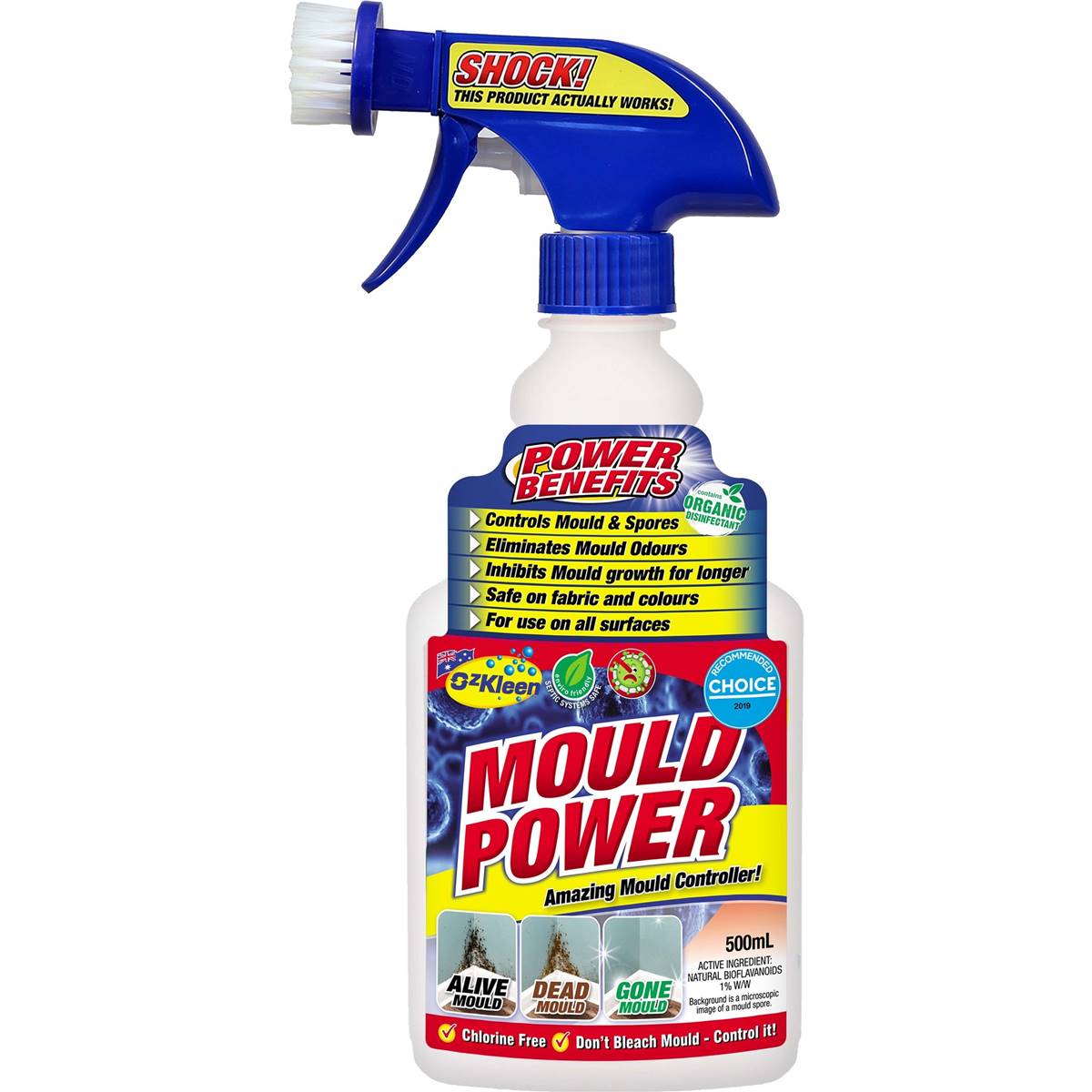 OzKleen Mould Power Cleaner & Killer Trigger 500mL
