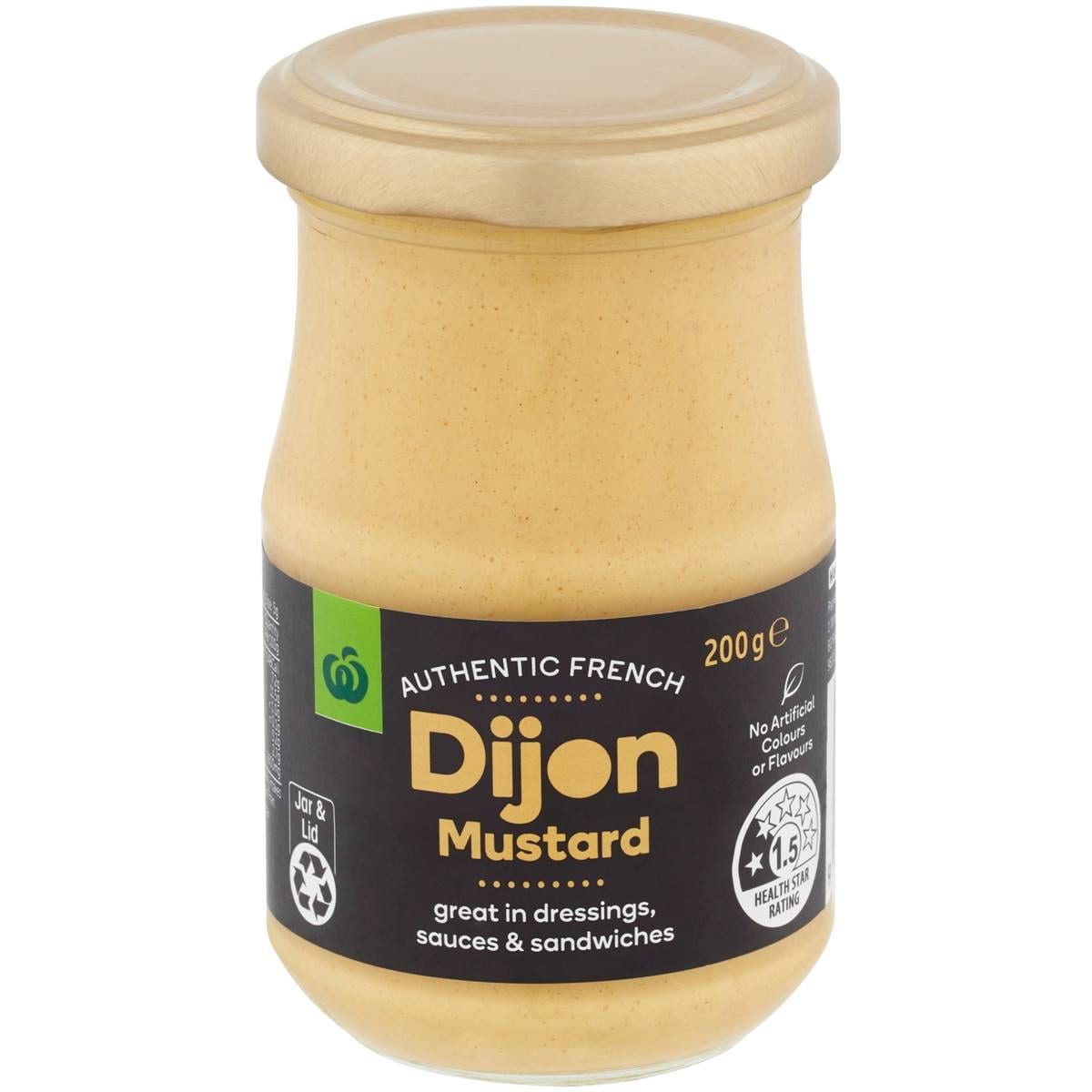 Calories in Woolworths Authentic French Dijon Mustard calcount