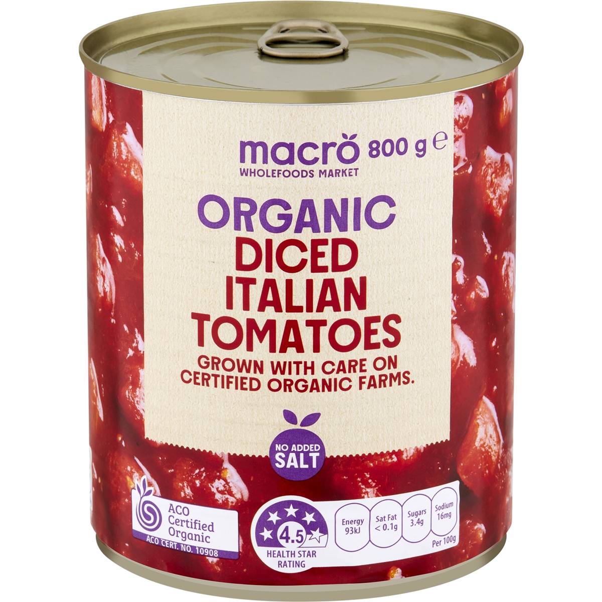 Macro Wholefoods Market Diced Italian Tomatoes