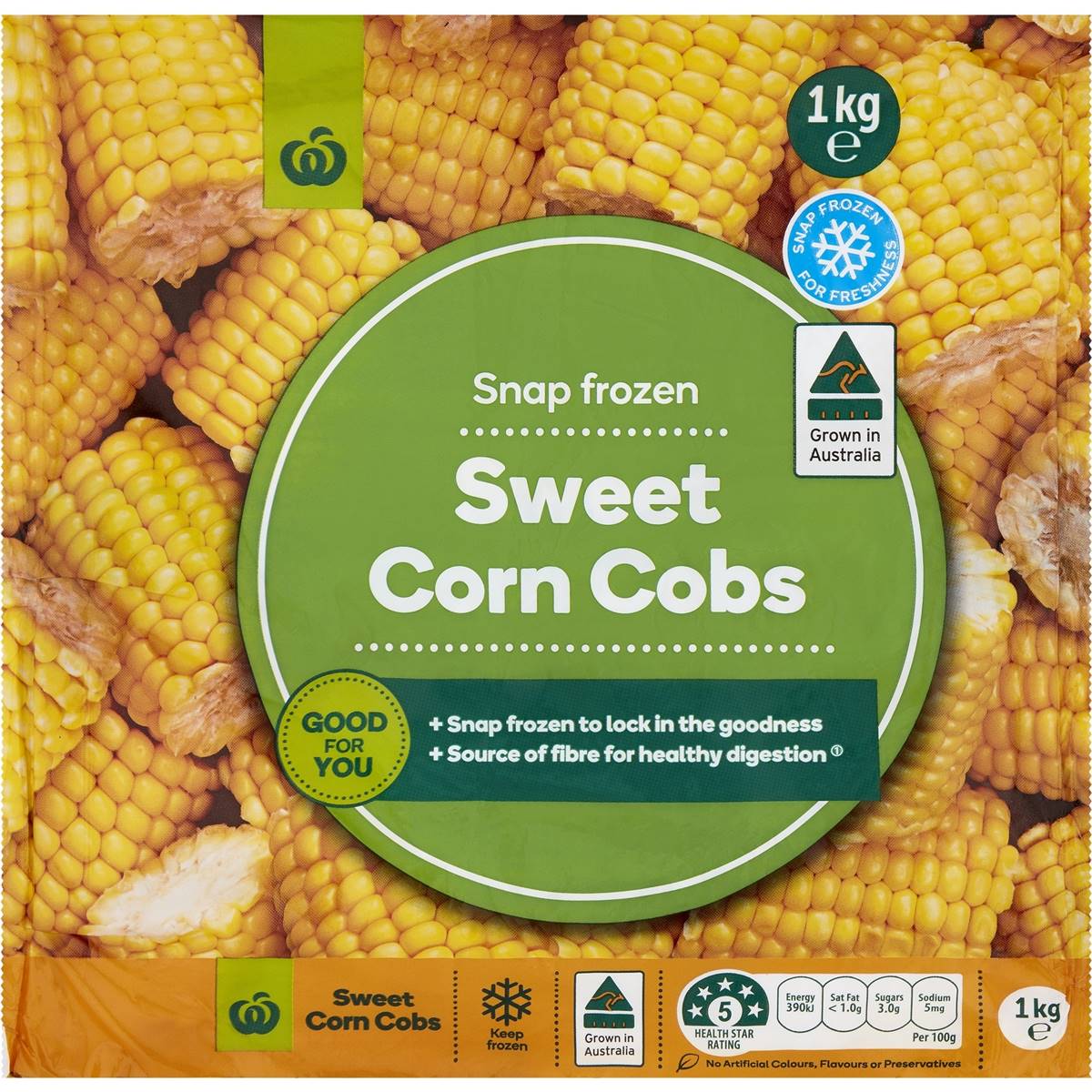 Calories in Woolworths Corn Cobs Corn Cobs