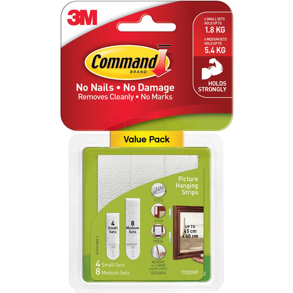 3M Command Picture Hanging Strips Combo Small & Medium