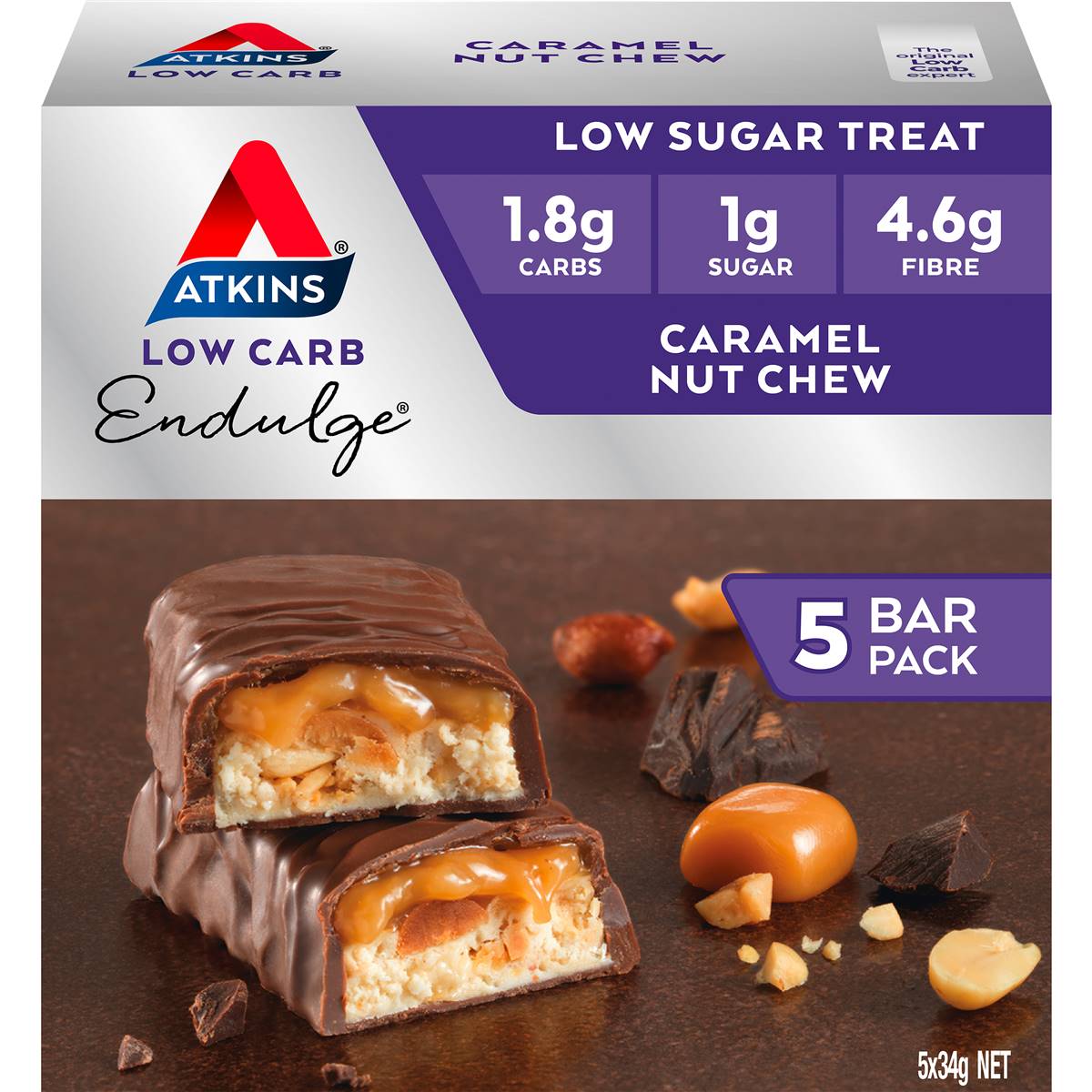 Calories in Atkins Fudge Caramel Bar calcount