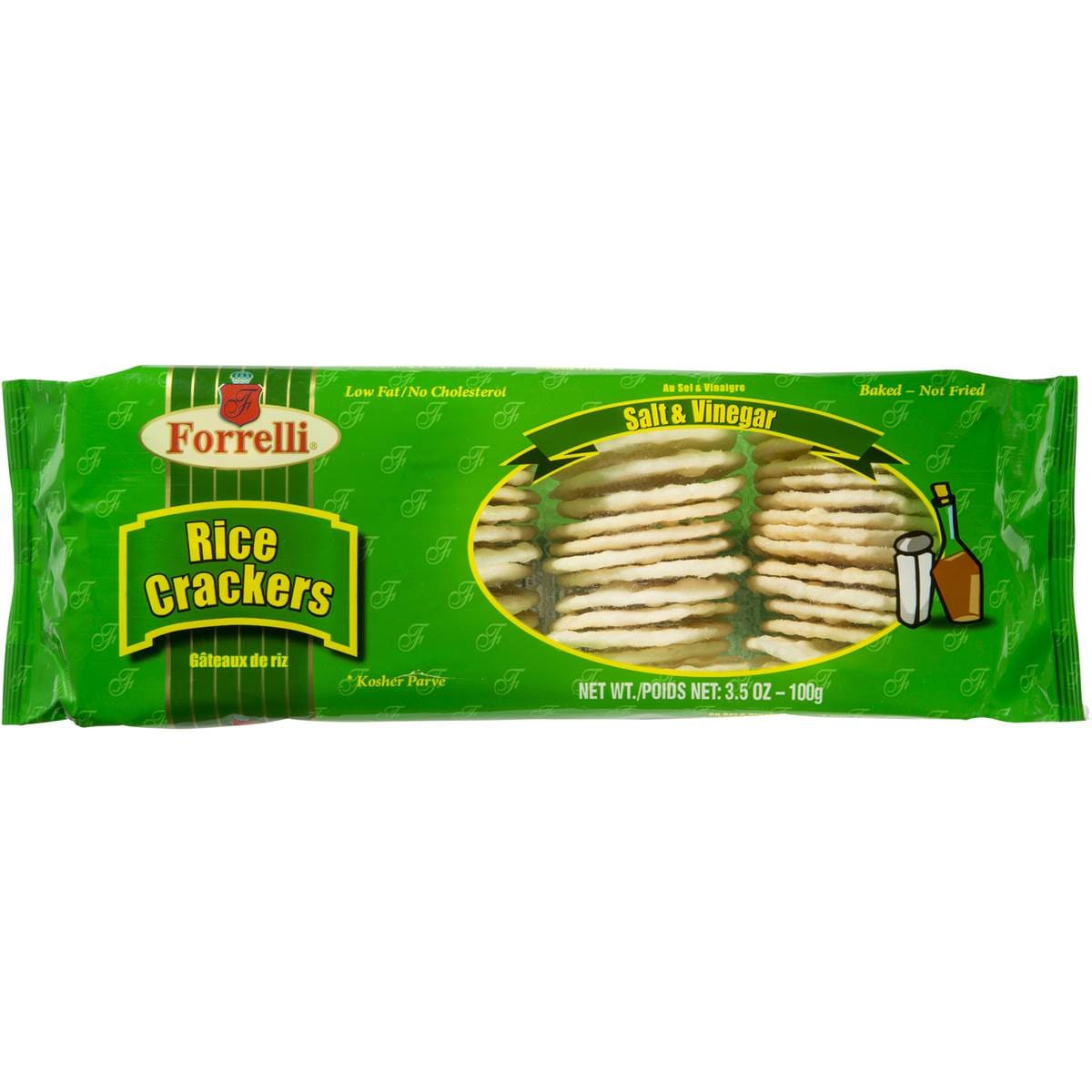 Calories in Forrelli Salt & Vinegar Rice Cracker calcount