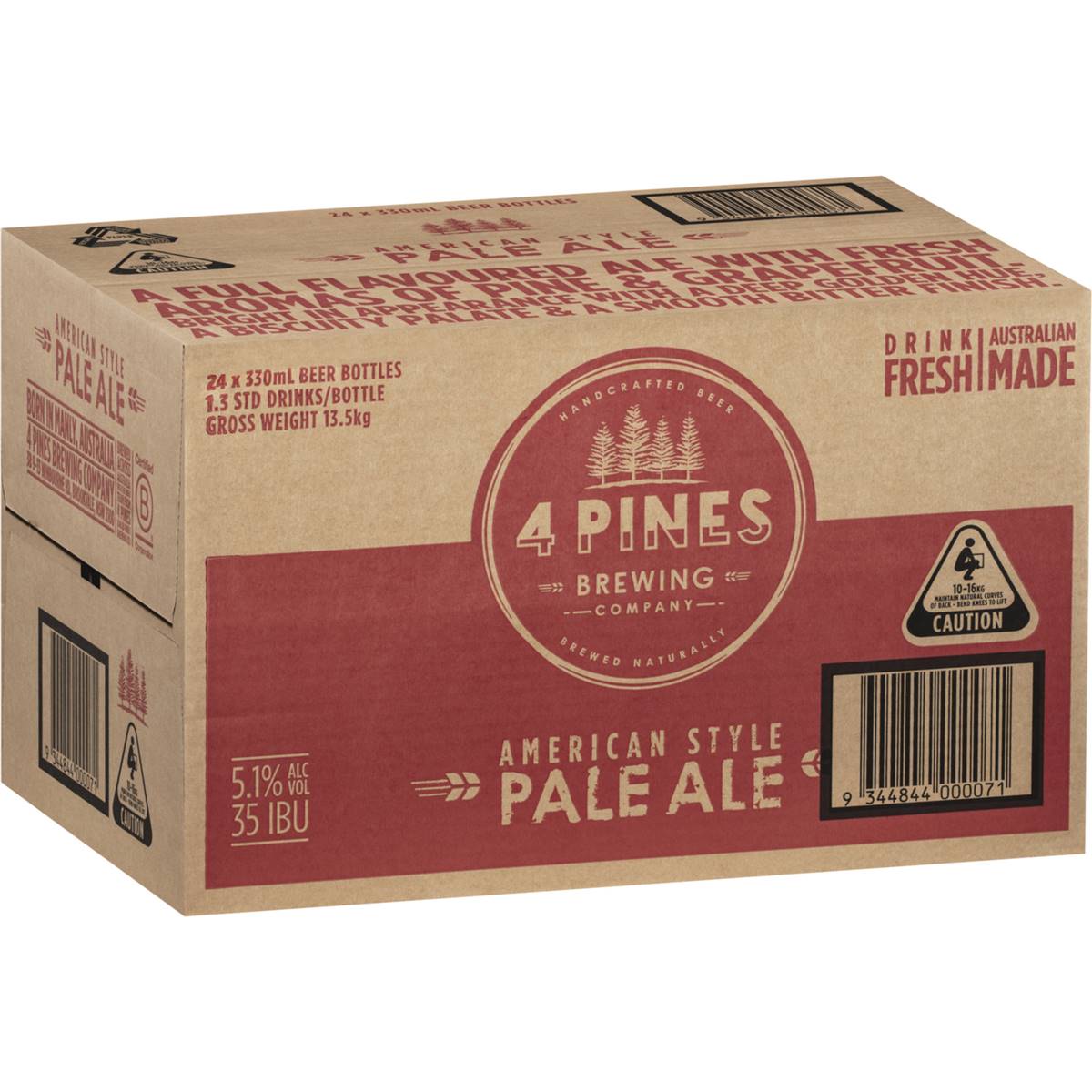 Calories in 4 Pines Pale Ale Bottle calcount