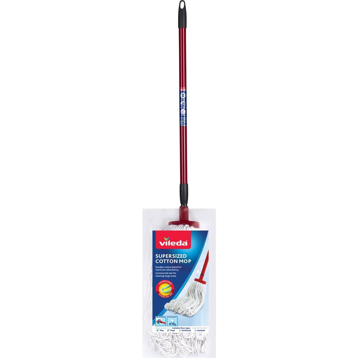 Vileda Supersized Cotton Mop with Telescopic Handle