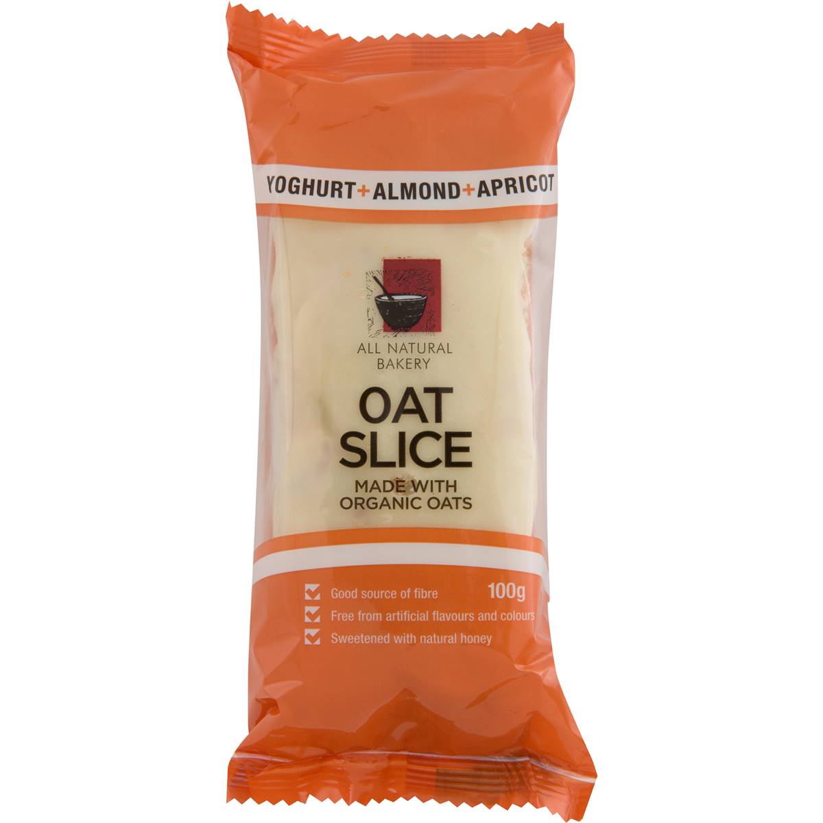 Calories in All Natural Bakery Bars Oat Slice Yog Almond & Apricot