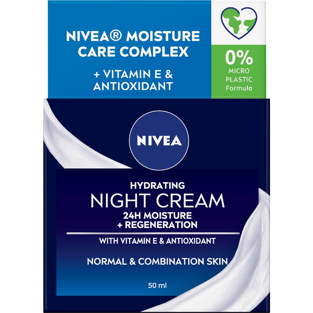 Nivea Hydrating Night Cream Face Moisturiser With Vitamin E 50mL