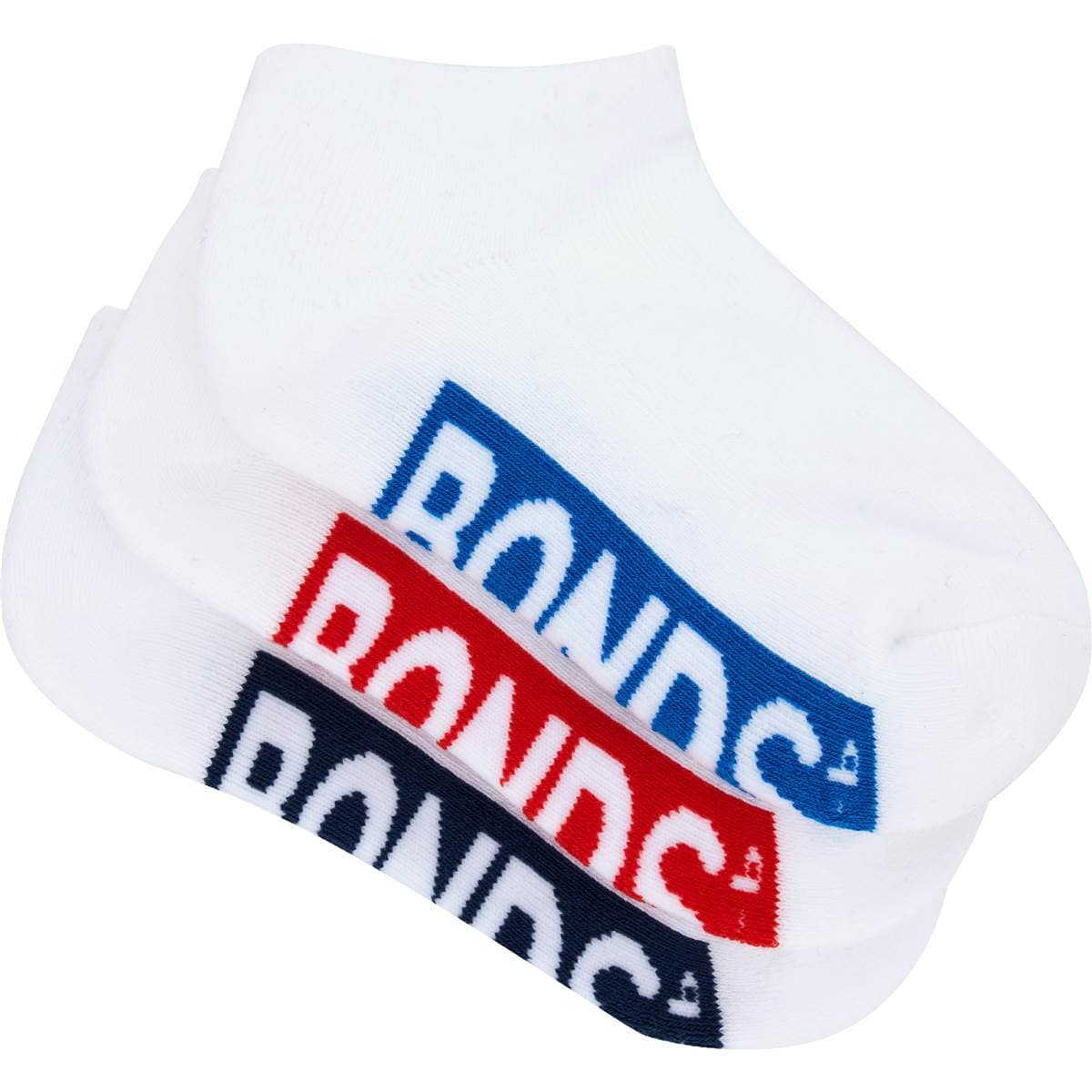 Bonds Kids Low Cut Socks Size 3-8 Assorted 3 pack