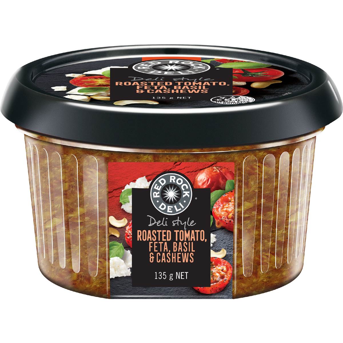 Red Rock Deli Roasted Tomato Feta Basil & Cashews Dip 135g