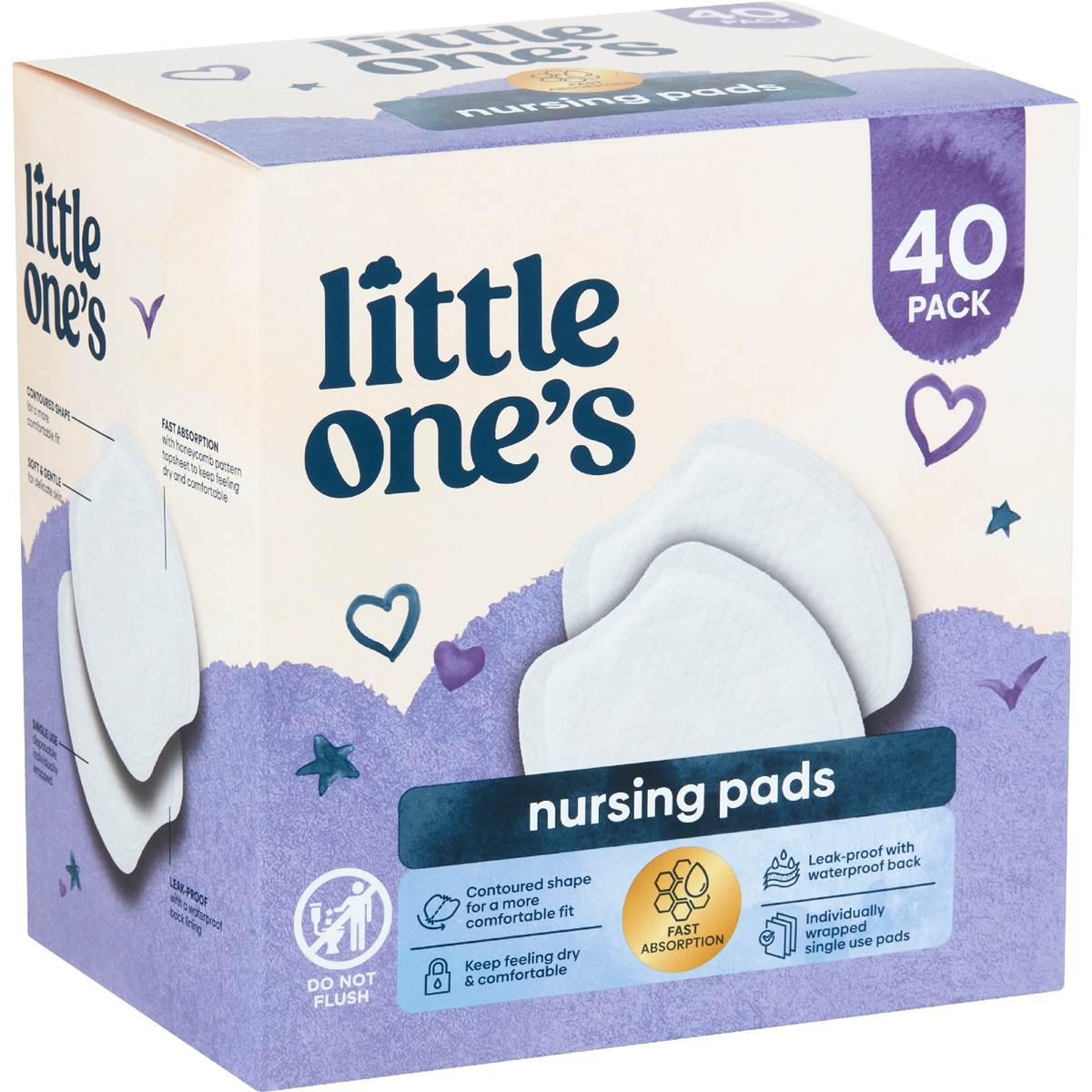 Little One's Nursing Pads 40 pack