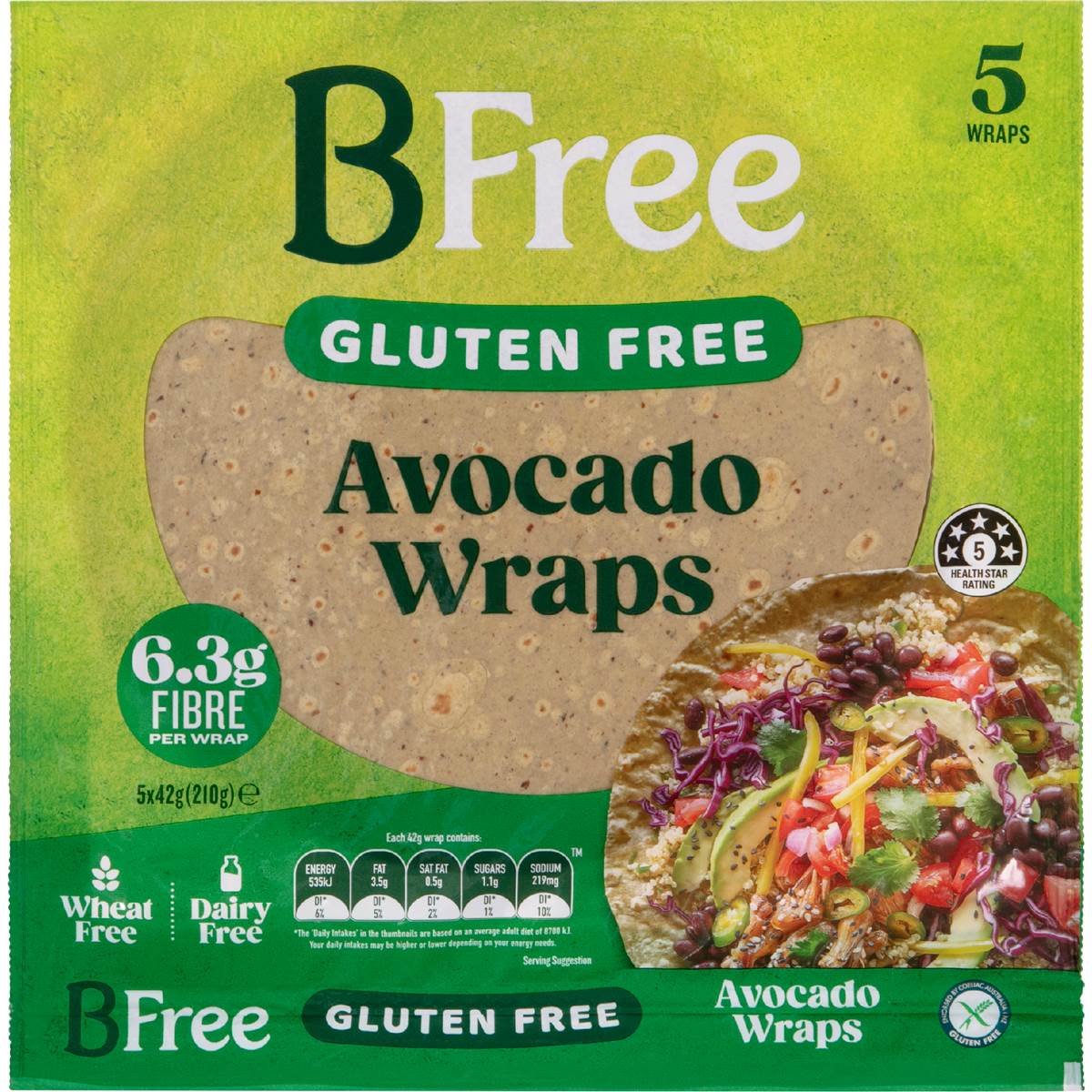 Bfree 5 Avocado Wraps