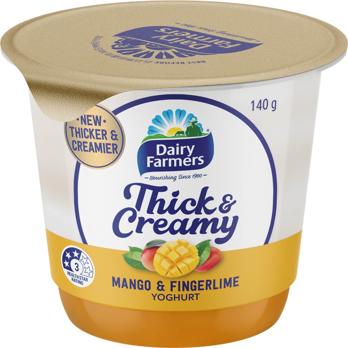 Dairy Farmers Thick & Creamy Mango & Fingerlime Yoghurt 140g