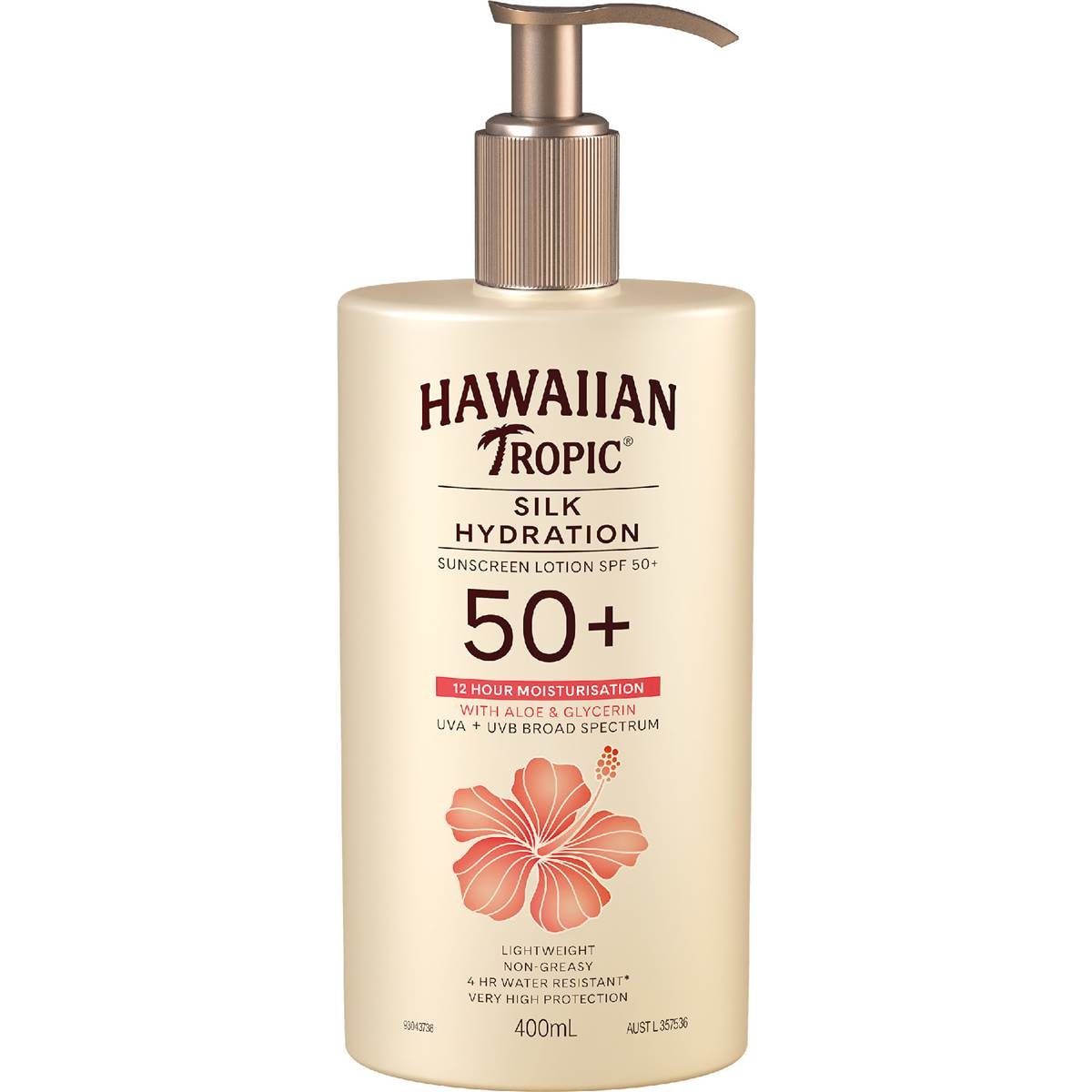 Hawaiian Tropic SPF 50+ Silk Hydration Sunscreen Lotion 400mL