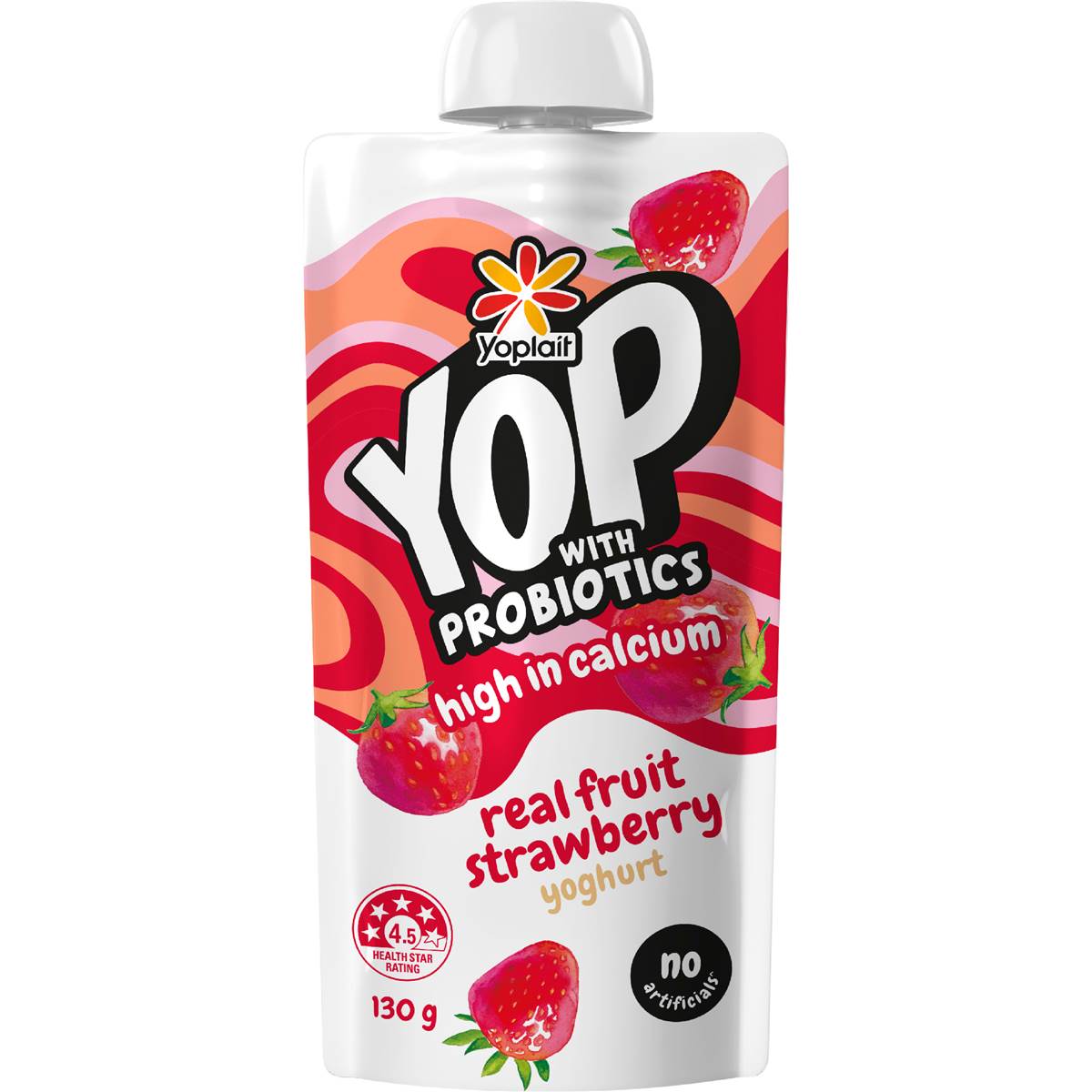 Yoplait YOP Yoghurt With Probiotics Strawberry Pouch 130g – Woolworths