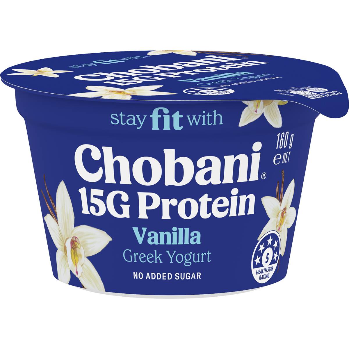 Chobani 15G Protein Greek Yogurt Vanilla 160g