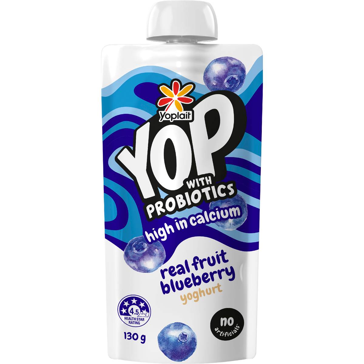 Yoplait YOP Yoghurt With Probiotics Blueberry Pouch 130g – Woolworths