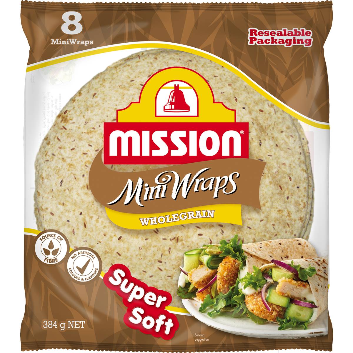 Mission Mini Wholegrain Wraps 8 pack