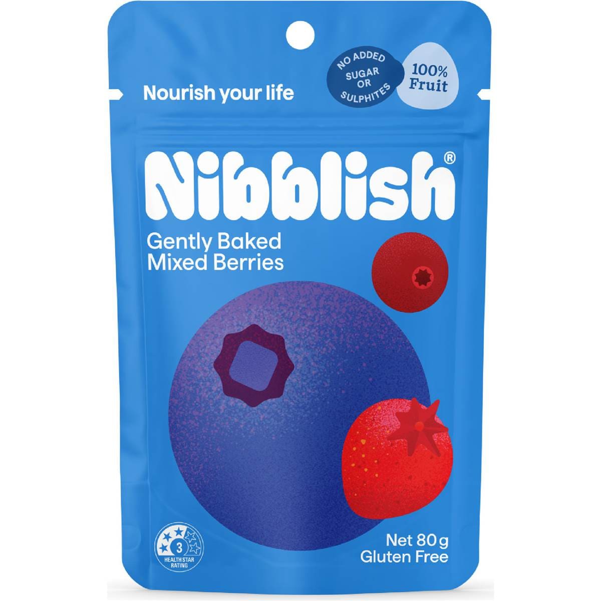 Nibblish Gently Baked Mixed Berries 80g