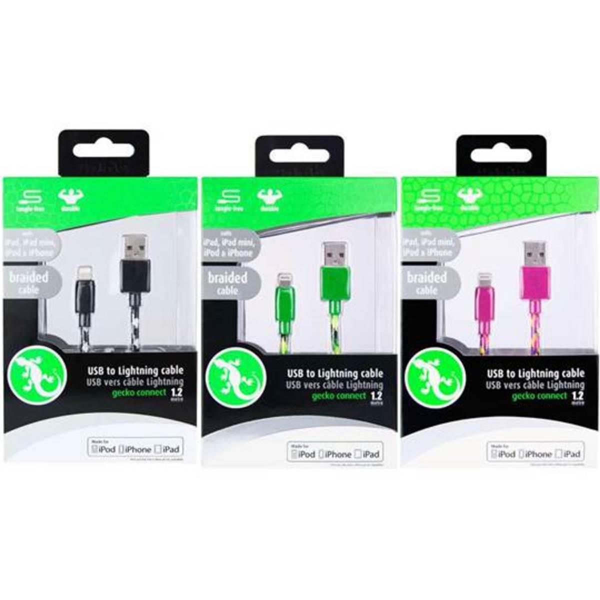 Gecko Usb To Lightning Cable Braided 10m Each Woolworths 0734