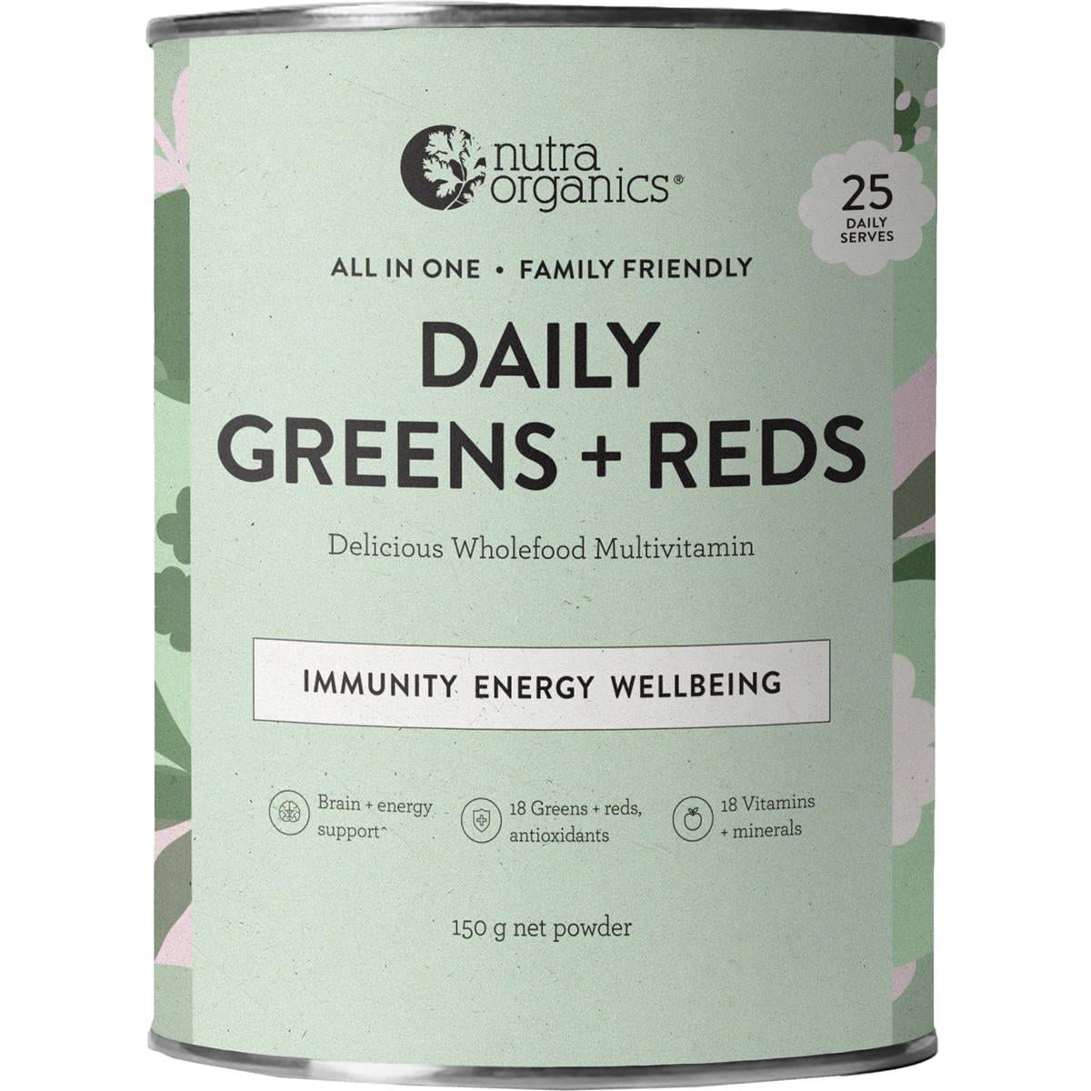 Nutra Naturals Daily Greens & Reds Powder 150g