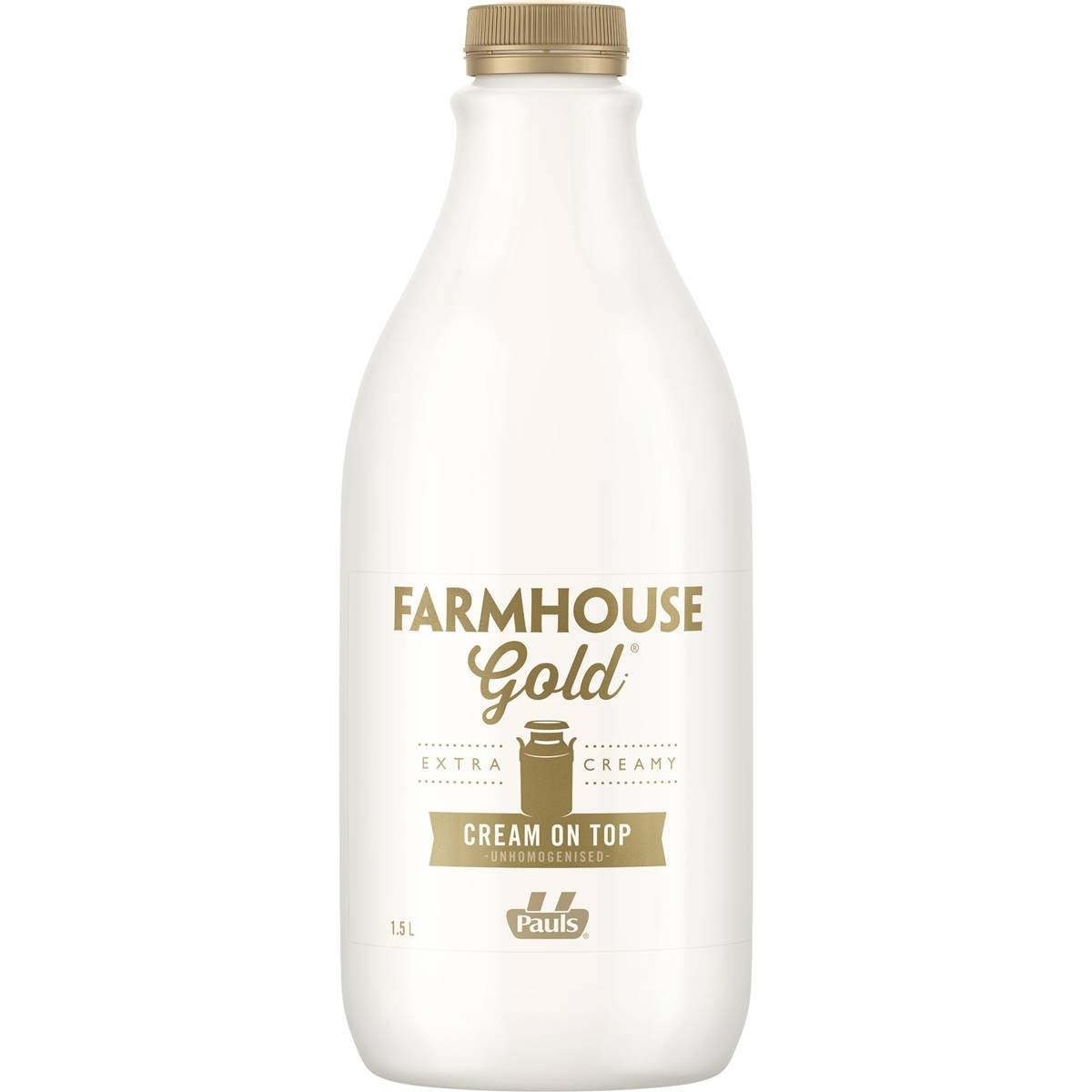 Pauls Farmhouse Gold Full Cream Milk Unhomogenised 1 5l Woolworths