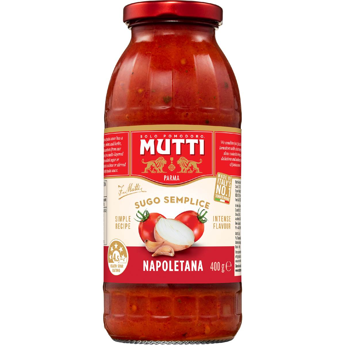 Mutti Sugo Semplice Pasta Sauce Napoletana 400g