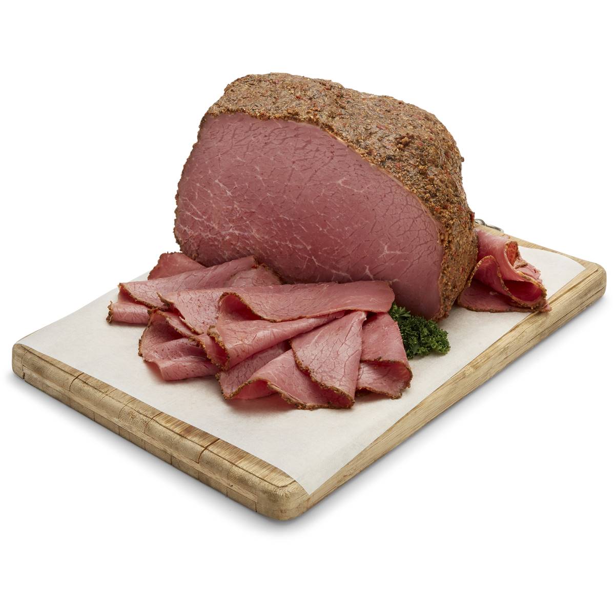 Calories in Woolworths Smoked Beef Pastrami Freshly Shaved From The Deli