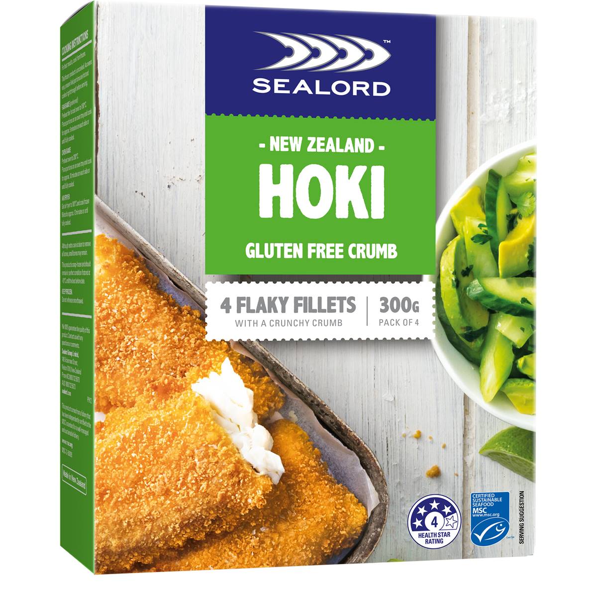 Calories in Sealord Gluten Free Hoki Fish Fillet Crumb