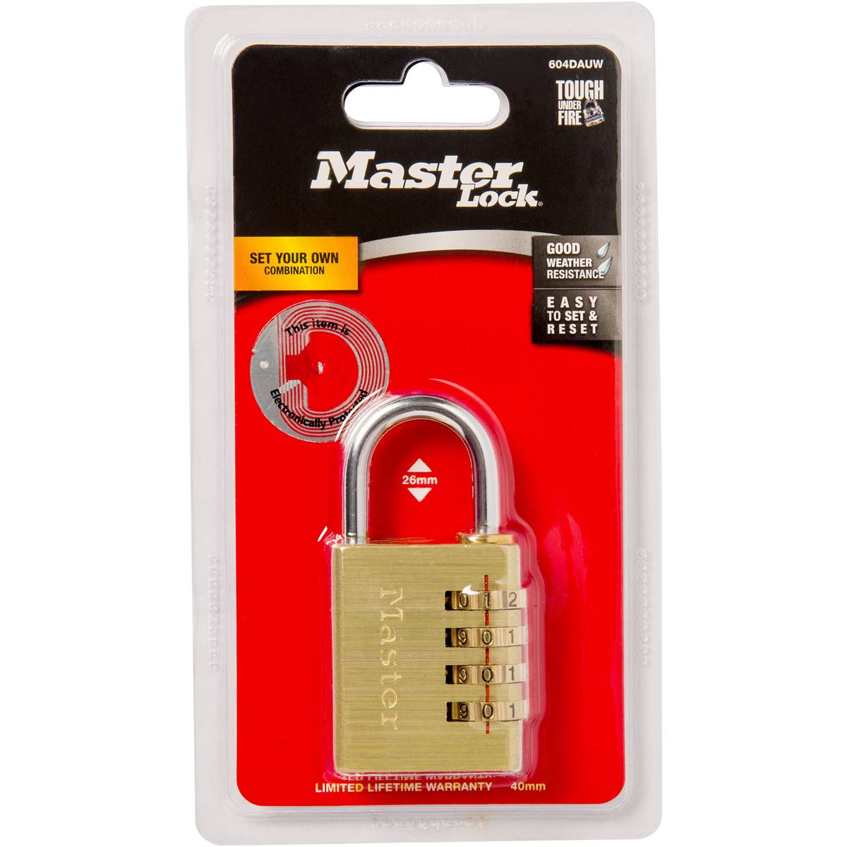 Master Lock 40mm Combination Padlock