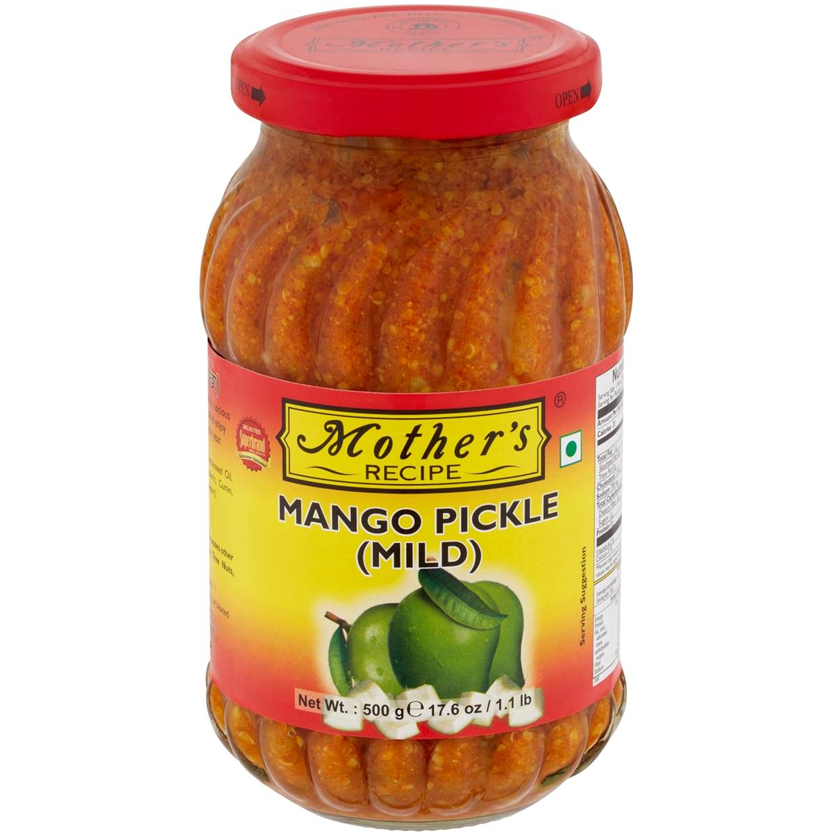 Calories in Mother's Recipe Mango Pickle Mild calcount