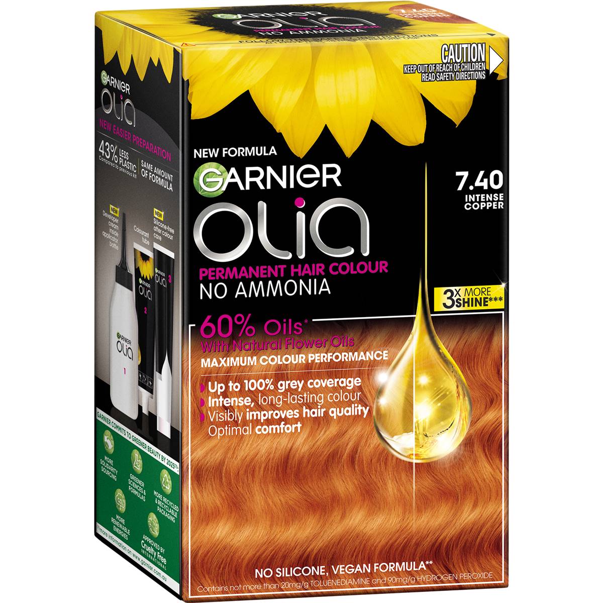 Garnier Olia 7.40 Intense Copper Hair Colour each