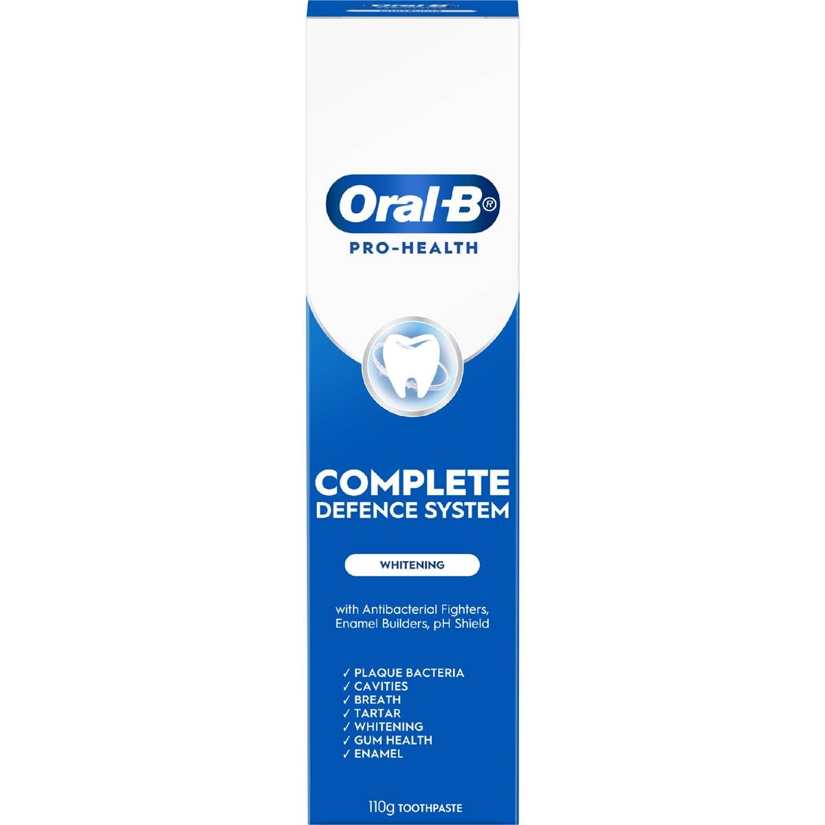 Oral-B Pro Health Complete Defence System Whitening Toothpaste 110g