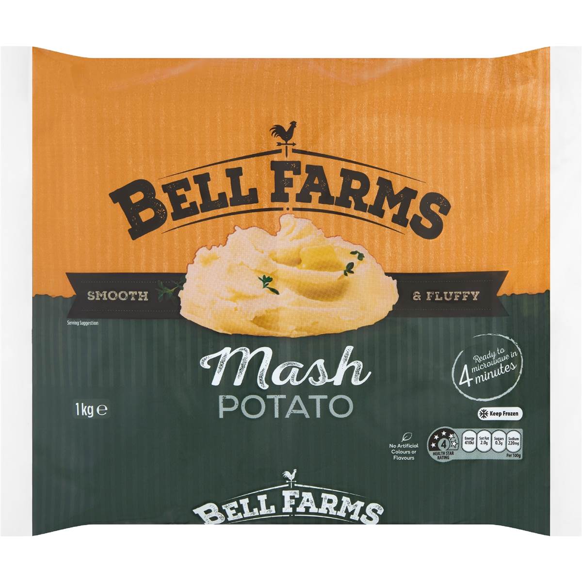 Calories in Bell Farms Frozen Mash Potato calcount