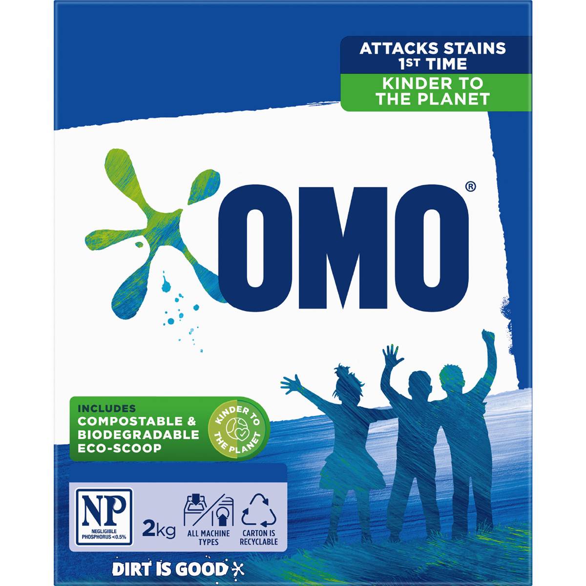 OMO Active Clean Laundry Powder Detergent 2kg