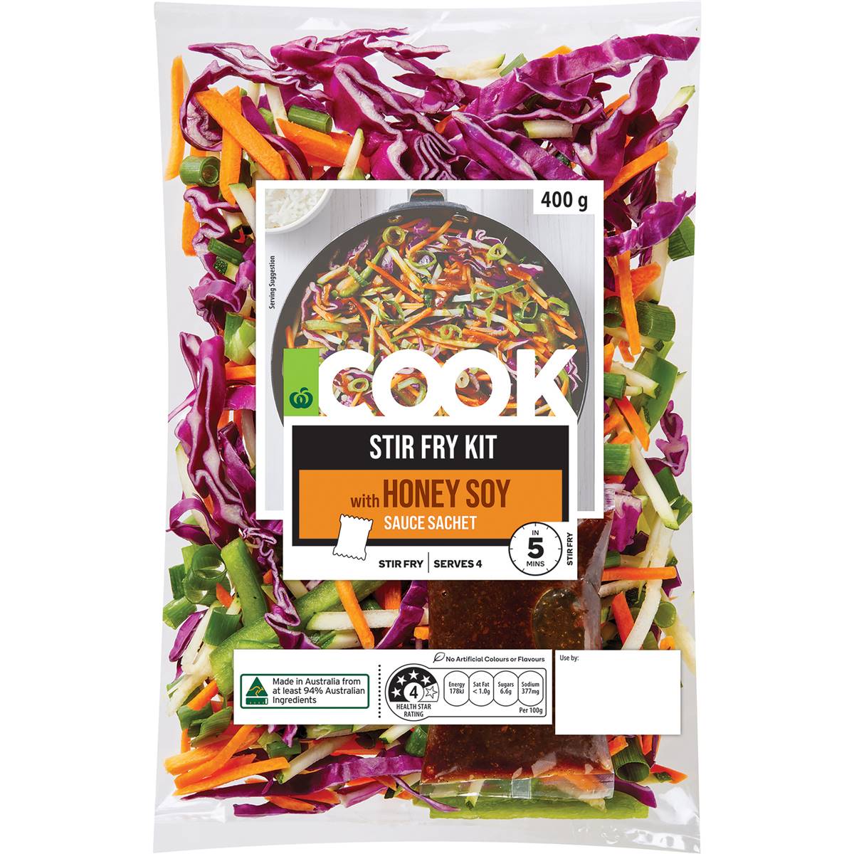 Woolworths COOK Stir Fry Kit With Honey Soy Sauce Sachet