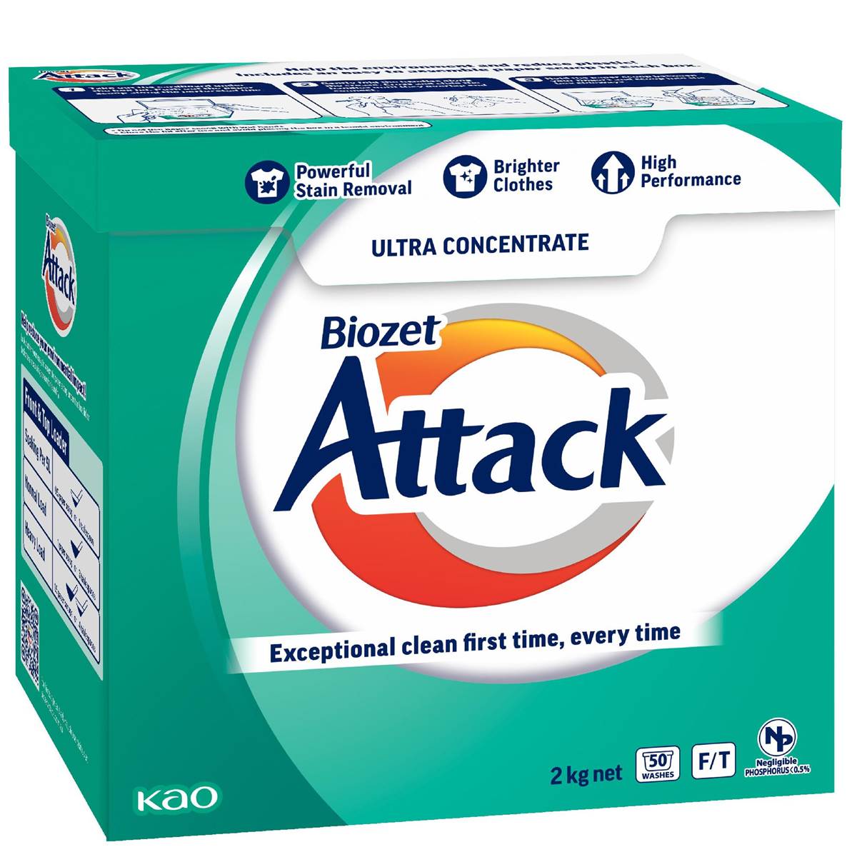 Biozet Attack Attack Front & Top Loader Laundry Powder 2kg