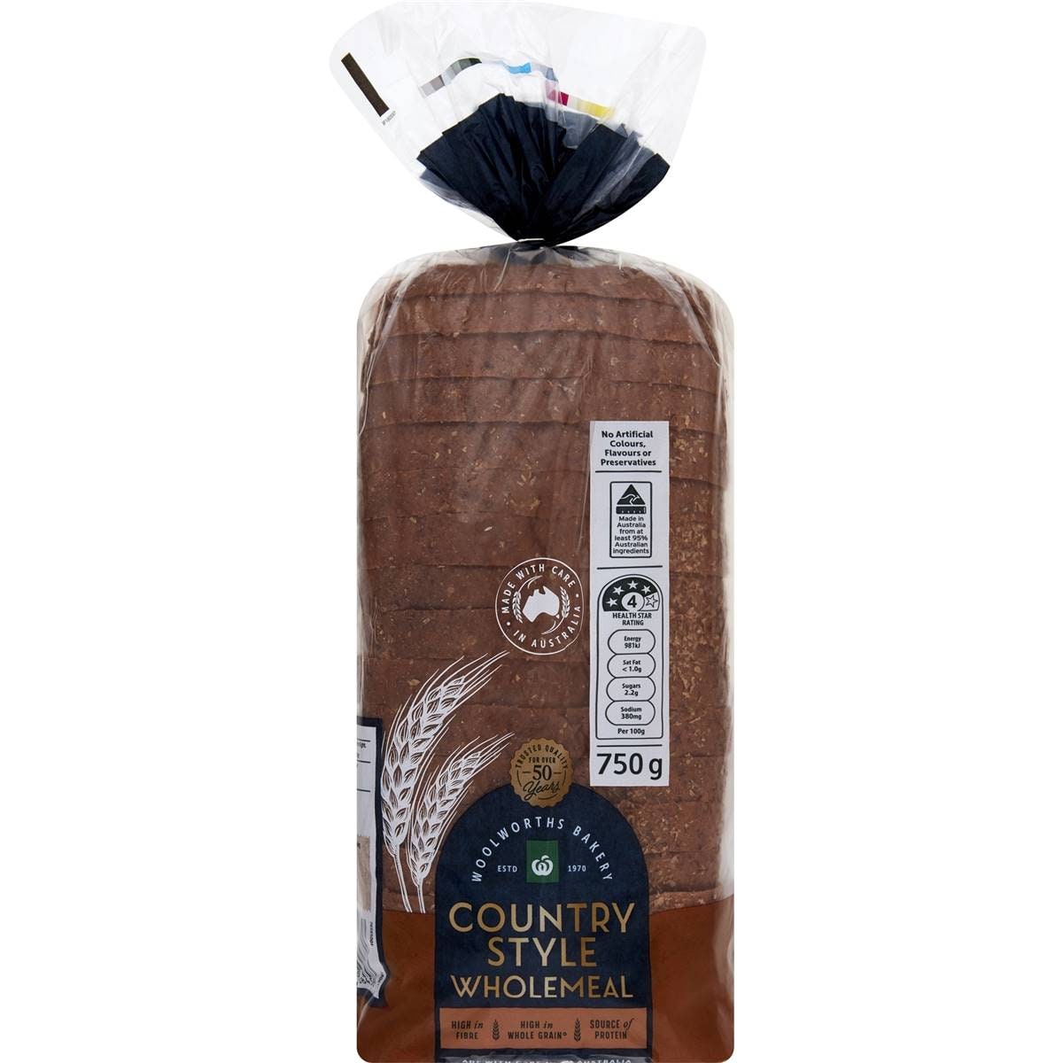 Calories in Woolworths Country Loaf Wholemeal calcount