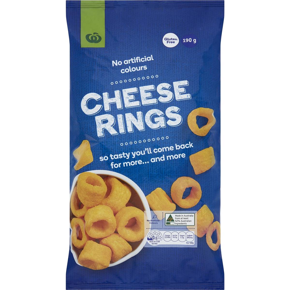 Calories in Woolworths Cheese Rings