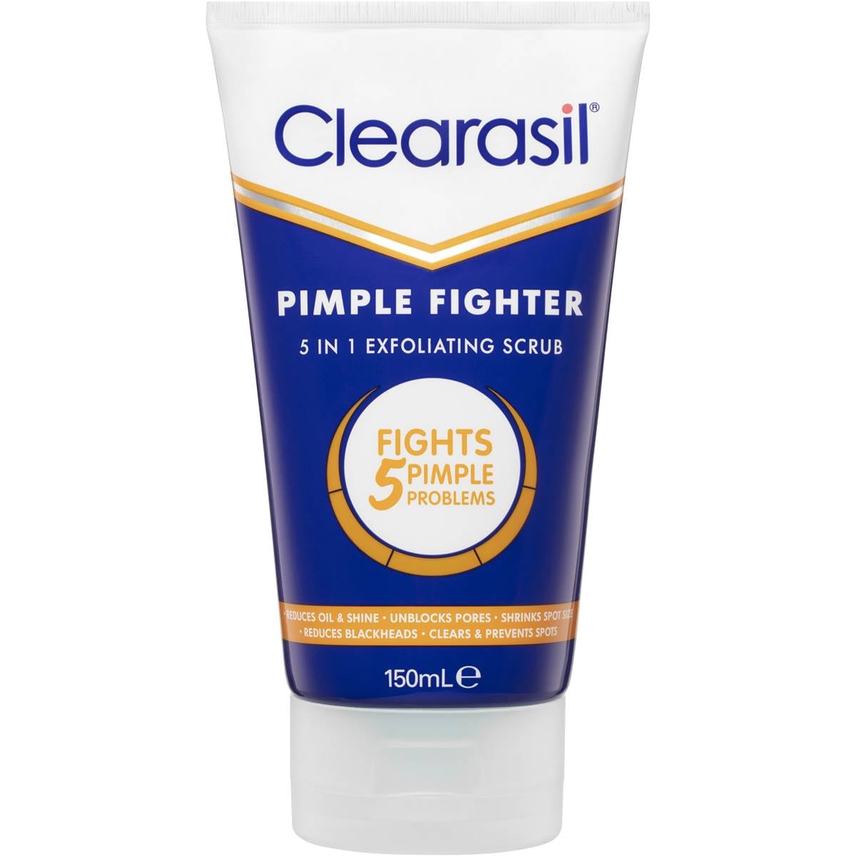 Clearasil 5 In 1 Pimple Fighter Exfoliating Scrub 150mL