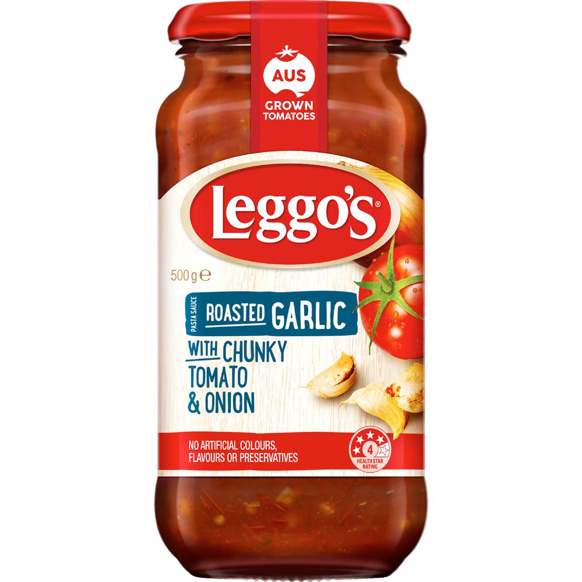 Calories in Leggos Pasta Sauce Roasted Garlic Calorie Counter Australia